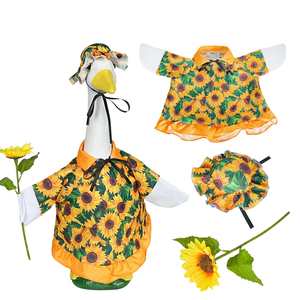 <b>Spring</b> Sunflower Outfit Porch Goose Clothes Costume 23" Geese Outdoor Patio Yard Lawn Art <b>Decoration</b> - Product Image 1