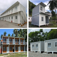 Luxueux duplex de 20 pieds structures en acier de 3 chambres à coucher maisons préfabriquées maison en conteneur