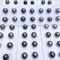 Muses Jewels - Vente flash - Bijoux en perles noires de Tahiti - Perles d'eau de mer naturelles de 9 mm à 12 mm pour la fabrication de bracelets, colliers et bagues