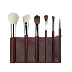 grundlegende make-up werkzeuge anfänger Suppliers-Luxus Hochwertige beliebte Jujube Red Makeup Pinsel Set trägt Verpackung Anfänger Basic