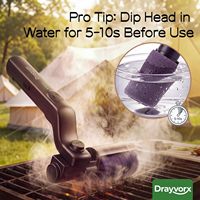 Brosse de nettoyage électrique Drayvorx pour barbecue, couple élevé, 3 modes de vitesse, couple max. 20 kg, sûre pour fonte et acier inoxydable, Type-C