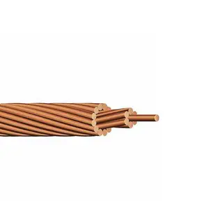 High Voltage Concentrically Stranded 2 AWG Copper Bare Conductor For Overhead Transmission