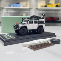 Modèle de voiture de collection personnalisé en alliage moulé sous pression de qualité supérieure Master Land Rover Defender 4X4 DEcode High-Body Edition 1:64