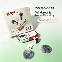 Microphone Lavalier Sans Fil J06Pro Omnidirectionnel Un Émetteur Deux Récepteurs Anti-Vent Réduction du Bruit Affichage Numérique