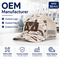 Gorra Trucker Personalizada con Diseño de Ciervo, Camuflaje Beige, Algodón Transpirable, Malla Trasera Ajustable, Unisex para Adultos, para Actividades al Aire Libre