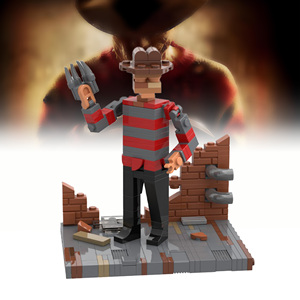 Ensemble de blocs de construction MOC de personnage de <span class=keywords><strong>film</strong></span> d'<span class=keywords><strong>horreur</strong></span>, modèle Freddy Krueger, jouet 200 pièces, compatible avec les grandes marques de briques, pour collection - Product Image 1