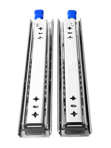 Glissière de tiroir encastrée en acier laminé à froid robuste Leiry, longueur 16, capacité 100-200 kg, fermeture amortie, design industriel, 53 mm - Product Image 3