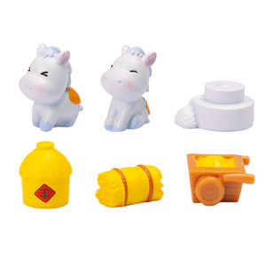 Ornements micro-paysagers KI Huacui, aménagement paysager simulé, artisanat décoratif <span class=keywords><strong>en</strong></span> résine DIY Ferme des Petits Chèvres pour jardinage <span class=keywords><strong>en</strong></span> paille - Product Image 5
