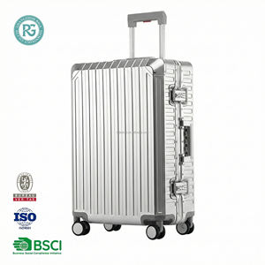 Ensemble de valises de voyage en aluminium de haute qualité, valises à roulettes en aluminium et PC, bagages entièrement en aluminium - Product Image 1