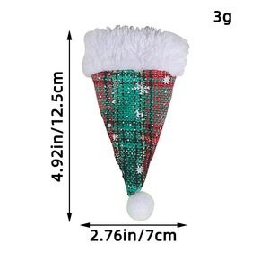 Mini Sequined Christmas Hat Cutlery Covers Xmas <b>Table</b> Decor Ornaments <b>Party</b> Tableware Decorations - Product Image 5