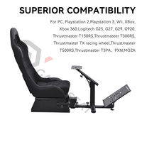 GY058 Asiento Simulador de Carreras F1 para Interiores, Juegos Arcade de Conducción, Cabina de Simulación de Carreras para Logitech, Playstation y PC