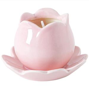 Bán buôn hiện đại <span class=keywords><strong>Rose</strong></span> Shape nến gốm container xi lanh tàu Jar cho sáp thơm trang trí nội thất giáng sinh ngày Valentine - Product Image 5