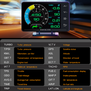 มาตรวัด OBD2 XS ขายดีพร้อมจอแสดงผล HD 3.5 'ECU อ่านง่าย48 + ข้อมูลรถ inclinometer และนาฬิกาฟังก์ชั่นสำหรับรถทุกคัน2008 + - Product Image 4