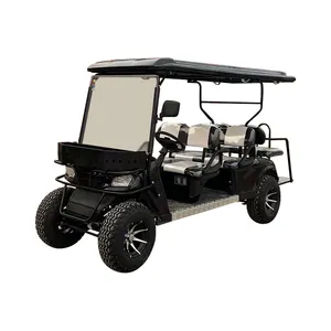 ShunCha arazi lastiği 72V lityum pil 4 ön + 2 arka 6 koltuk elektrikli off road Golf arabası ile pedallar katlanır cam