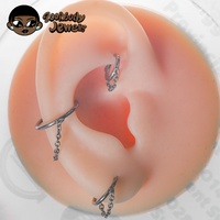 Zoor chaîne charnière Segment nez anneau Septum Clicker corps Piercing bijoux arrivée G23 titane nouveau sac Opp à la mode unisexe anneaux