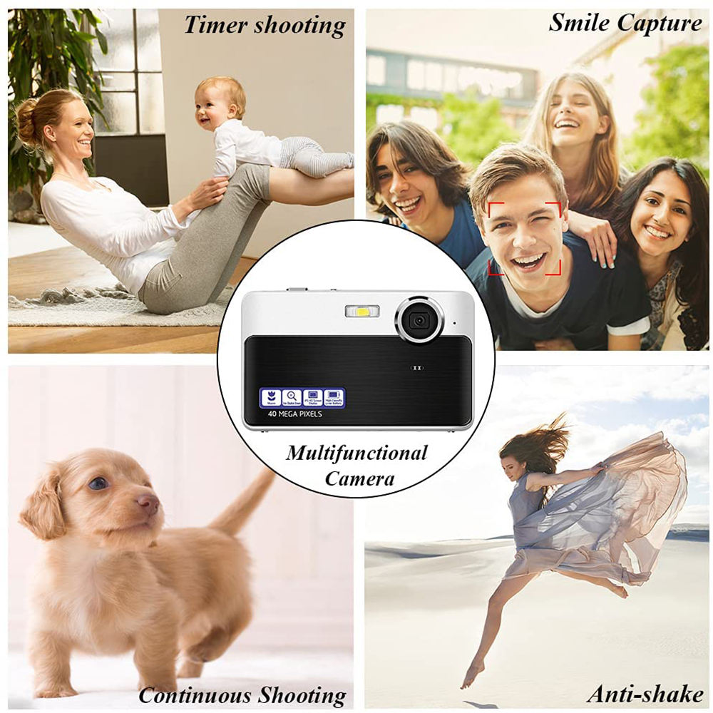 2.7K 1080P CMOS High Definition Digital Photography Mirrorless Camera Vlogging Video Camera