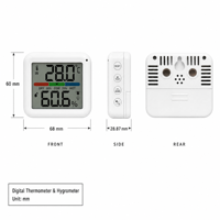 Nouvel Arrivage OEM ODM Hygrothermomètre Numérique Capteur Jack 2,5 mm Mesure Précise de l'Humidité et de la Température Étanchéité IP43 en Plastique