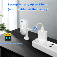 ANGUS Système d'automatisation domestique intelligent portable, contrôle par application Tuya, double alimentation WiFi, capteur de mouvement PIR antivol avec alarme sonore CT20W