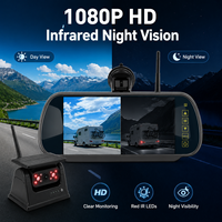 Sistema de Cámara de Reversa Inalámbrica de 7 Pulgadas con Carga Solar, Cámara Magnética 1080P con Visión Nocturna, Monitor de Visión Trasera para Camiones y Autocaravanas