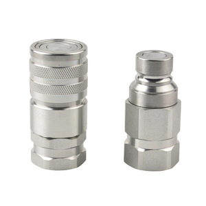 Coupleur rapide à face plate de 1/4 pouce 35 Mpa pour outils hydrauliques, vérins rapides et équipements de levage - Product Image 4
