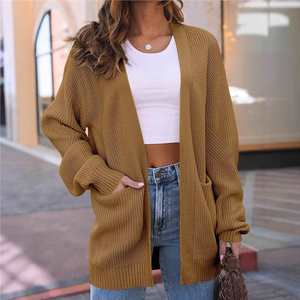 Suéter de Mohair de Alta Gama, Estilo Europeo Americano, con Bolsillos, para Otoño e Invierno, Unisex, Tejido Grueso - Product Image 4