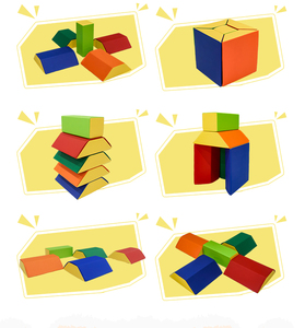 Ensemble de blocs de construction en <span class=keywords><strong>mousse</strong></span> souple colorée ensemble de jeu d'intérieur pour bébé avec cubes d'éponge d'escalade blocs de jeu souples - Product Image 2