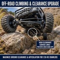 Kit de liens de châssis haute performance 1/24 RC Crawler en aluminium CNC, pièces de mise à niveau pour voitures de micro-escalade, 7 pièces