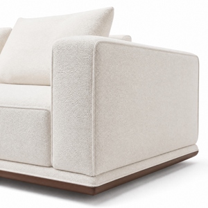Espacioso Sofá Minimalista de Tela para Salón |   Sofá Modular de Múltiples Asientos con Cojines Desmontables para Sala de Estar Familiar o Uso en Villas - Product Image 4