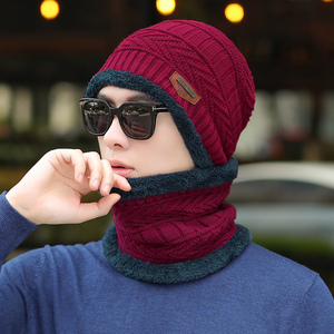 Cappelli Invernali Caldi Lavorati a Maglia per Uomo, Berretti e Sciarpe per Esterno - Product Image 3