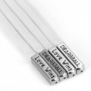 Cordones Redondos Personalizados para Zapatos con Extremo Metálico Cuadrado y Logotipo Grabado - Product Image 1