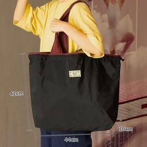 <b>Drawstring</b> Long Handle Tote <b>Bag</b> Eco-friendly Shopping <b>Bag</b> <b>Large</b>-sized Fashionable Women's Crossbody Foldable Handbag - Product Image 3