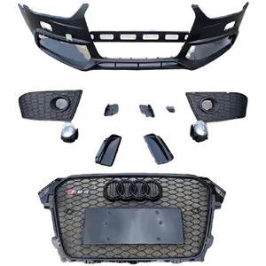 High Quality Front Bumper for Audi A4L with Grille for Bodykit for Classic Auto Parts Lower Spoiler