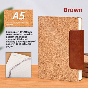 A5 Sáng Tạo Khâu Từ Khóa Doanh Nghiệp Kinh Doanh Bằng Gỗ Máy Tính Xách Tay Tùy Chỉnh Thân Thiện Với Môi Nút Chai PU Máy Tính Xách Tay Notepad - Product Image 5