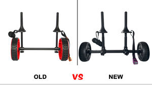 समायोज्य चौड़ाई फोल्डेबल एल्यूमीनियम 2 व्यक्ति क्षमता कानायक गाड़ी बाहरी उपयोग के लिए हवाई रहित पहियों के साथ - Product Image 6