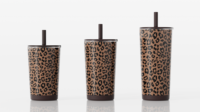 Mug à café en acier inoxydable de 14 oz avec motif léopard, double paroi, isolation sous vide, avec manchon en silicone