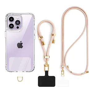 Mobiele Telefoon Hals Schouderband Pols Verstelbare Lanyard Patch Telefoon Lanyard Crossbody Voor Iphone