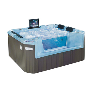 モダンな正方形の渦巻きアクリルマッサージスパバスタブホットタブ屋外中国 - Product Image 6