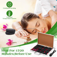 Batu pijat panas, 20 buah batu pijat panas untuk rumah profesional Spa hangat Terapi Relaksasi nyeri Spa kotak pemanas batu panas