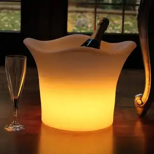 Waterproof Light Up Bottle Service Personalised Ice Cool Buckets Portable Led Light Big Plastic Party Event Champagne Ice Bucket