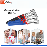 Ensemble d'outils de ramassage magnétique extensible, force de traction puissante de 3 lb et 15 lb, tige télescopique, bâton magnétique, cadeau de Noël ou d'anniversaire pour homme