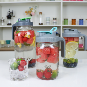 86mm rộng miệng nhựa đổ Spout Nắp Mason Jar Pitcher lật nắp nắp với xử lý - Product Image 3