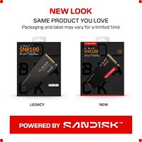 SSD NVMe Hitam SN8100 1T/2T PCIe 5.0x4 M.2 2280 14.900MB/s Baca 11.000MB/s Tulis, Terbaik untuk Aplikasi AI, Pengeditan Video Game