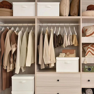 Scatola portaoggetti rettangolare pieghevole in tessuto di alta qualità con coperchio, grande capacità, organizer <span class=keywords><strong>per</strong></span> vestiti, scarpe e giocattoli <span class=keywords><strong>per</strong></span> sala giochi, <span class=keywords><strong>cameretta</strong></span> e <span class=keywords><strong>armadio</strong></span> - Product Image 6