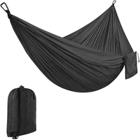 Hamacs portables doubles simples avec 2 sangles d'arbre pour la randonnée, le sac à dos, la chasse, la plage et le camping.