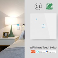 Interrupteur intelligent WiFi Tuya standard UE compatible avec Alexa Google Home, contrôle à distance via application et minuterie
