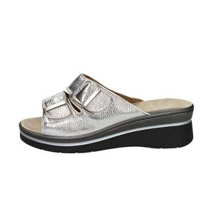 Sandalo con Zeppa Novaflex da Donna VIGGIANELLO con Fibbia Metallica Argento, Scarpa Comoda con Plateau - Product Image 1