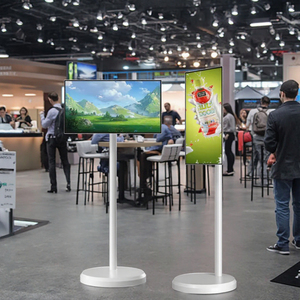 21.5inch Portable <strong>Smart</strong> Touch Screen <strong>TV</strong> Stand Rechargeable Android <strong>Monitor</strong> with 4h Battery Rollable for Retail Store <strong>Use</strong> - Product Image 1