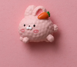 Aimant de réfrigérateur en résine, motif lapin style China-Chic, décoration murale, petit cadeau, produit créatif culturel - Product Image 5