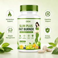 Comprimés OEM Slim Plus Brûle-graisses : Détox rapide et saine, Soutien au métabolisme, Gestion du poids, Soin digestif, Boost d'énergie