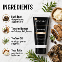 Nettoyant et exfoliant ultra-doux sans parfum à l'huile d'arbre à thé pour peaux sensibles, marque distributeur